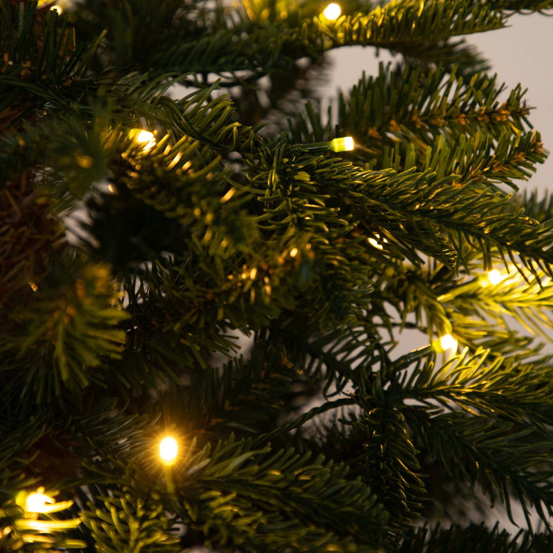 6 pi Sapin de Noël artificiel pré-éclairé avec 130 lumières DEL blanc chaud