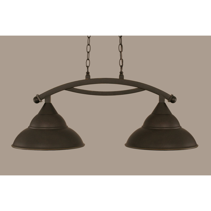 Eisenhauer 2 - Light Kitchen Island Linear Pendant, Dark Granite