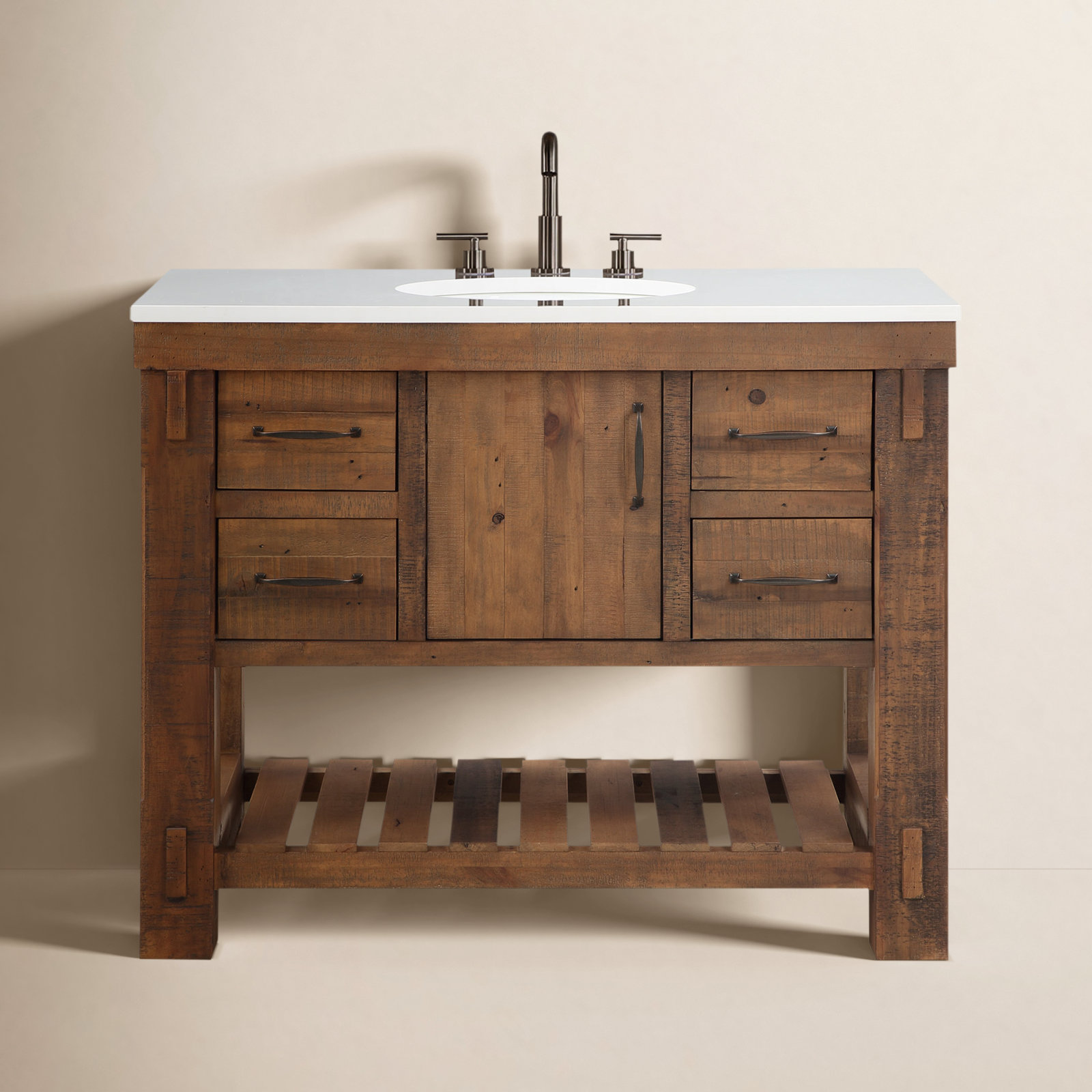 Bromley 42" Single Bathroom Vanity with Quartz Top