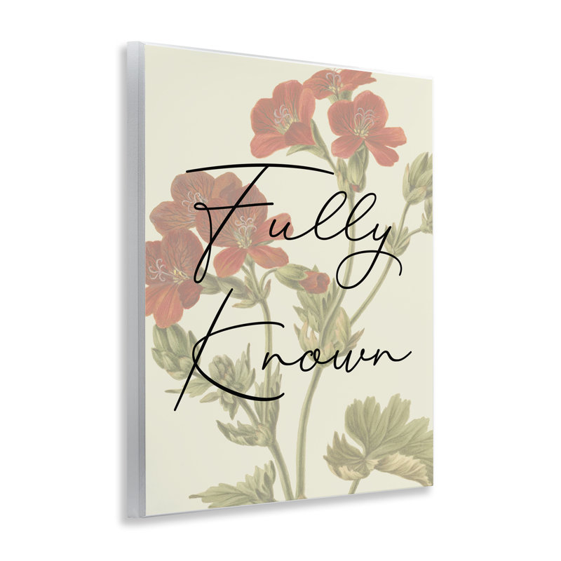  Fully Known on Floral Wall Plaque Art by Daphne Polselli