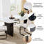 Table de salle à manger moderne en verre trempé, design luxueux en marbre, idéale pour les salles à manger