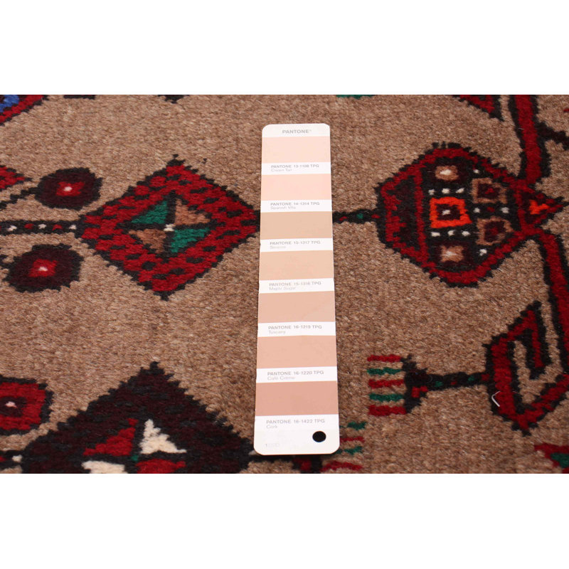 Tapis brun clair unique 3 pi 6 po x 5 pi 11 po One-of-a-Kind