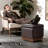 18.5"W Storage Ottoman With 360° Swivel Base Acacia Wood Frame Fully Assembled-382894625