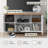 57.2" W Manufactured Wood TV Stand with Storage Cabinets