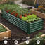 Jardin surélevé galvanisé 8 x 2,6 x 1,5 pi, fond ouvert, vert-673331891-673331893