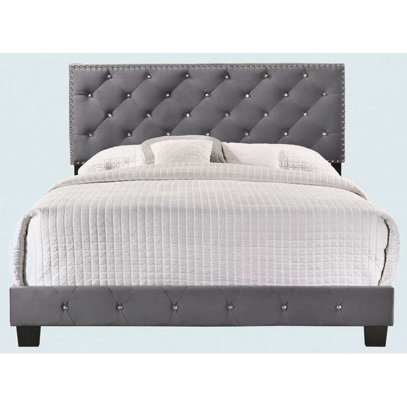 Transitional Gray Full Bed With Storage