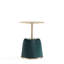 Ensemble de table de salon moderne 2 pièces avec base en acier inoxydable recouvert de cuir végétalien Anderson-1721188132