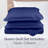3-Piece Queen Quilt Bedding Set - Queen Bedspread and 2 Pillow Shams with Embossed Diamond Pattern - Lightweight Bed Set for All Seasons - Soft Microfiber Coverlet by Lavish Home (Blue)-118567800-125359428