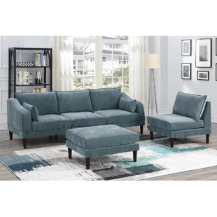 5 Piece Mineral Morgan Fabric Living Room Set