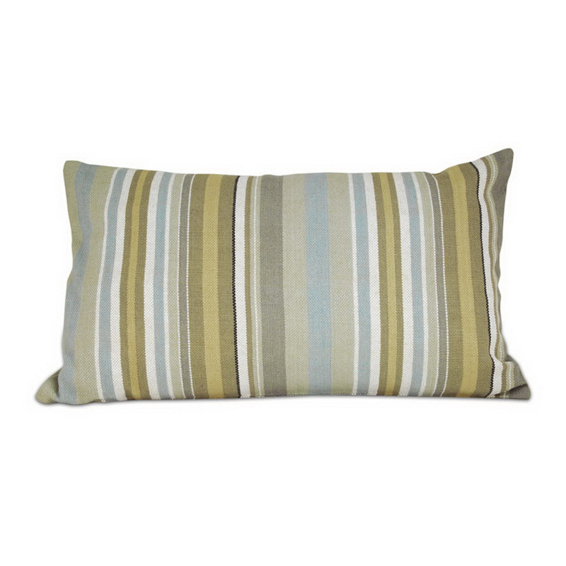 Striped Down Reversible Throw Pillow