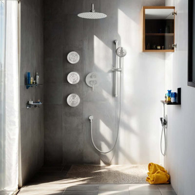Système de douche, pomme de douche cascade avec douche à main