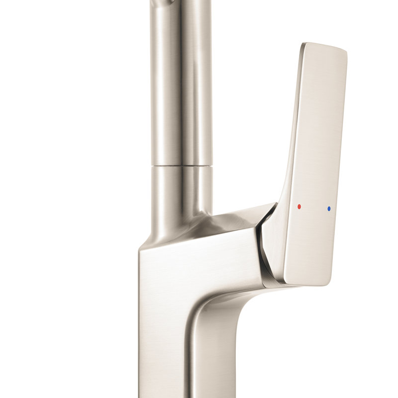 Robinet de cuisine rétractable à poignée simple Ruvati Seneca, Acier Inoxydable