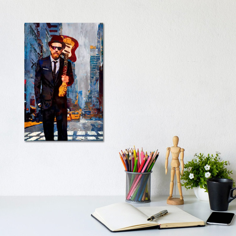 Rebel In A Suit - Wrapped Canvas Painting, 20.32 cm H x 30.48 cm W