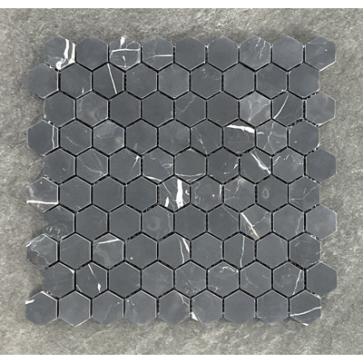 1.25" x 1.25" Honed Honeycomb Marble Mosaic Floor and Wall Tile