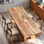 Ensemble de table de salle à manger en bois massif, revêtement de salle à manger