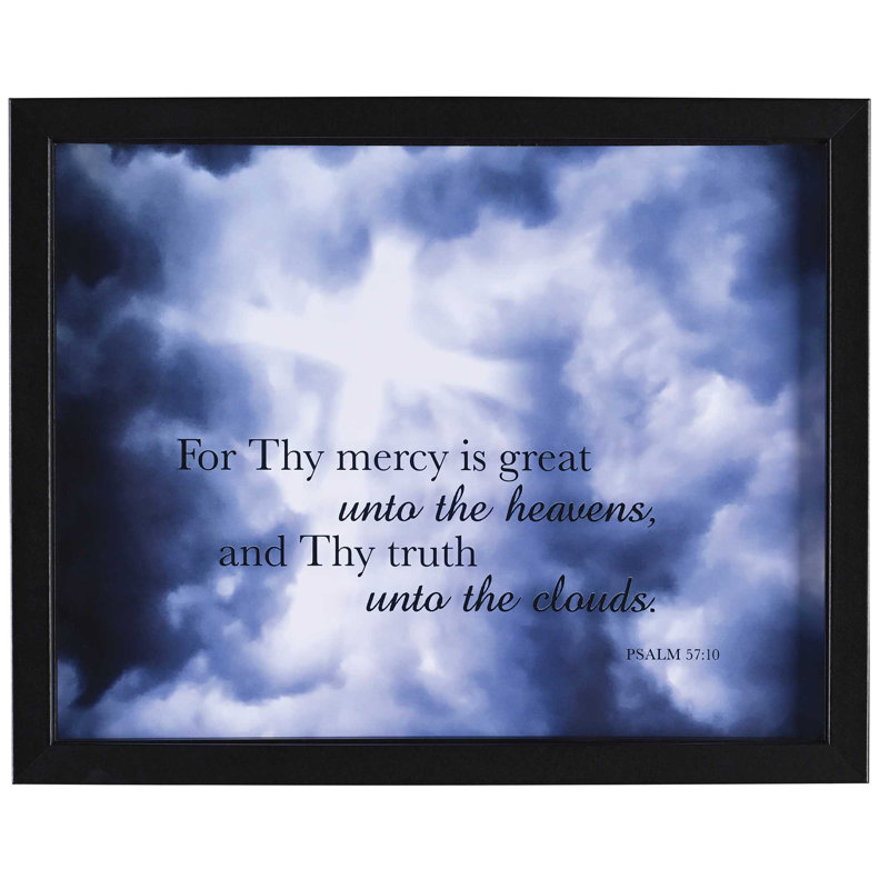 Art mural encadré «Thy Mercy Is Great» 14 x 11