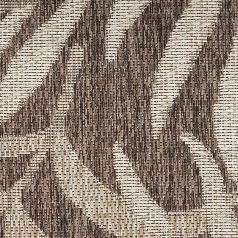 Tapis d'intérieur / extérieur en polypropylène tissé à la machine Almer, Rectangle 5 pi x 7 pi