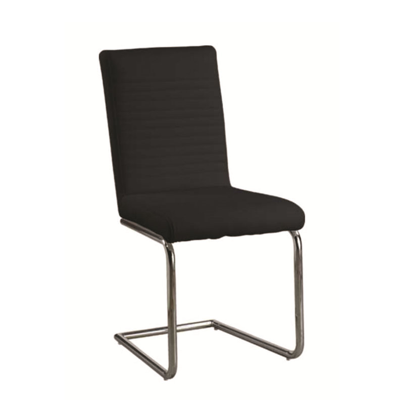 Chaise d'appoint rembourrée Metoyer, Noir