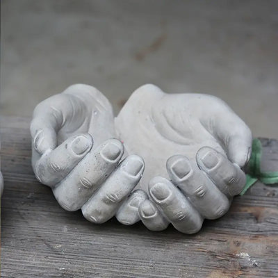 Hand-Shaped Cement Planters