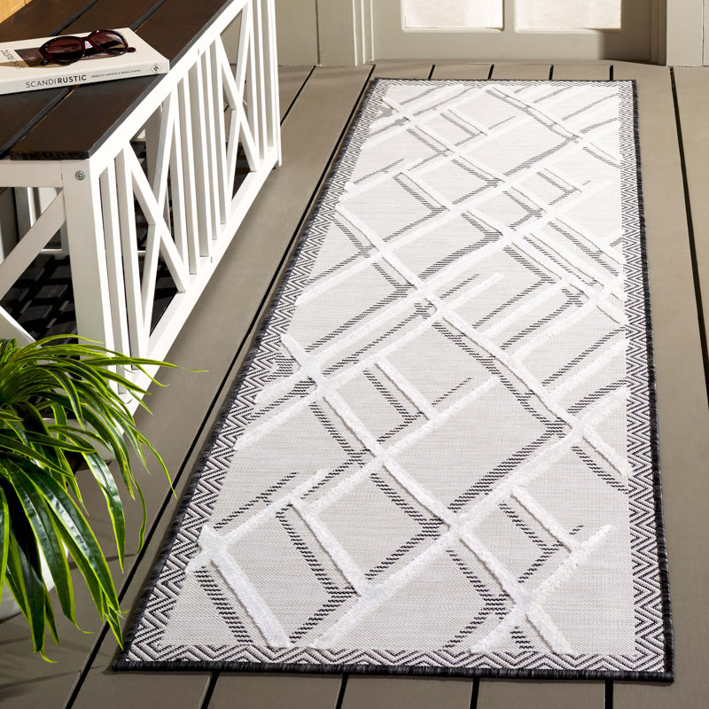 Kenenth Performance Geometric Indoor/Outdoor Area Rug, Runner 2' x 8'