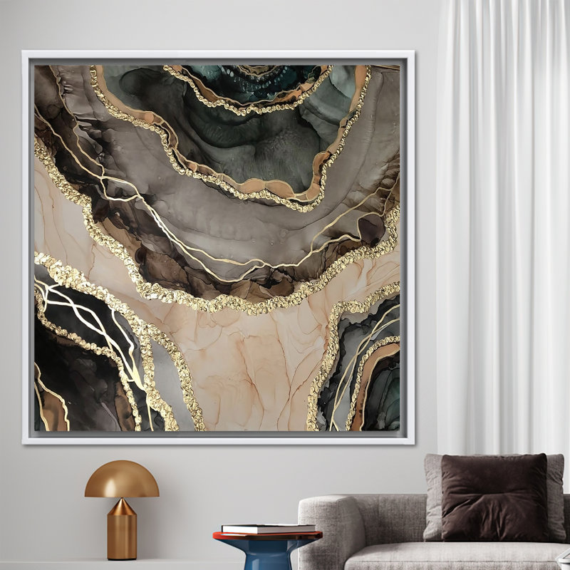 Print on Canvas, 20 cm H x 20 cm W, White Floater Framed