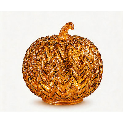 Mercury Glass Pumpkin Lights With Timer – Fall Halloween & Thanksgiving Table Decor, Led Decorative Pumpkins