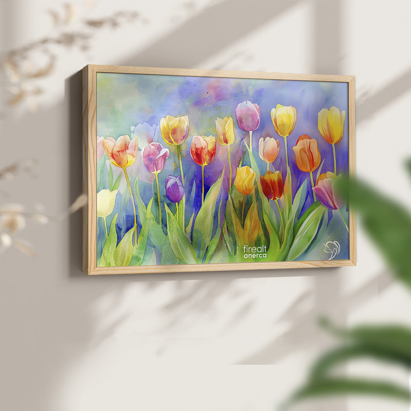 Série florale - Cxxiii - reproduction encadrée, Naturel, H 11 po x l 14 po