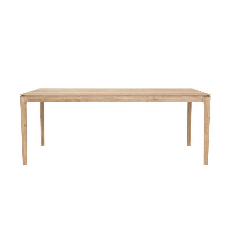 Bok Solid Wood Dining Table, Natural Oak, 30"H x 55.5"L x 31.5"W