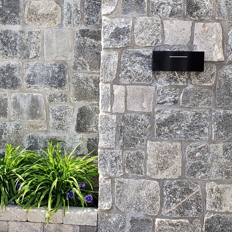 Modern Vertical Wall Mounted Mailbox, Black
