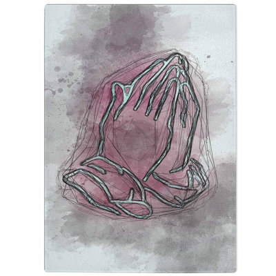 Tempered Glass Praying Hands Chopping Board