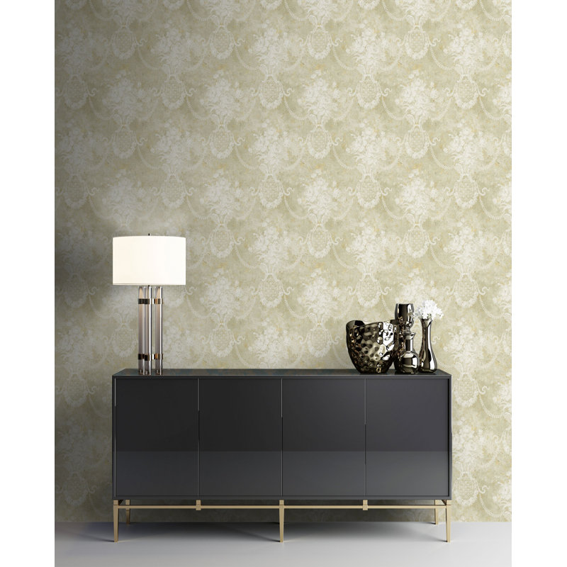 Rouleau de papier peint lisse L 33 pi x l 20,5 po Fernon, Beige