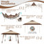 Leotis 4m x 4m Steel Patio Gazebo