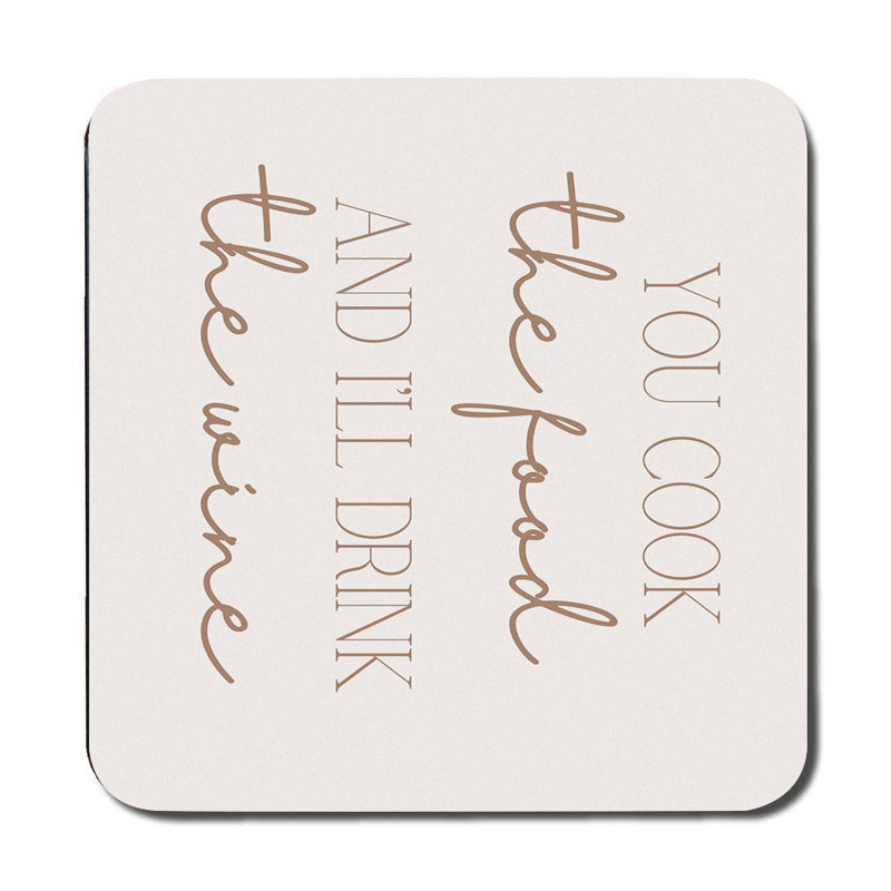 Placemat Coaster Set With Wooden Base Exclusive Artwork