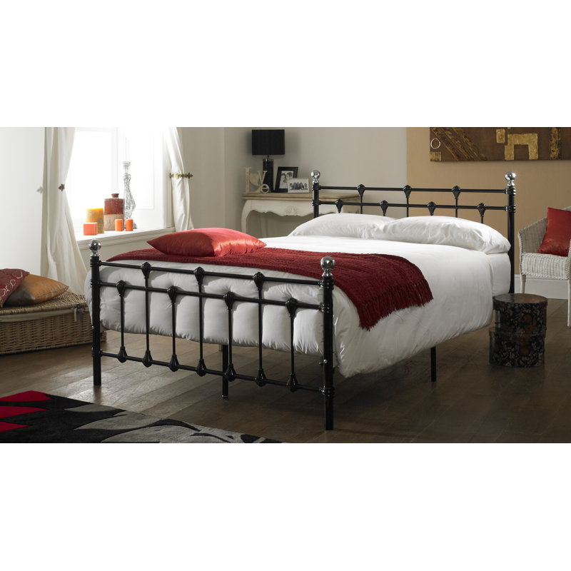 Hawthorn Metal Bed, Black, Double (4'6)