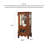 25.59" Brown Rectangular Solid Wood Wine Rack