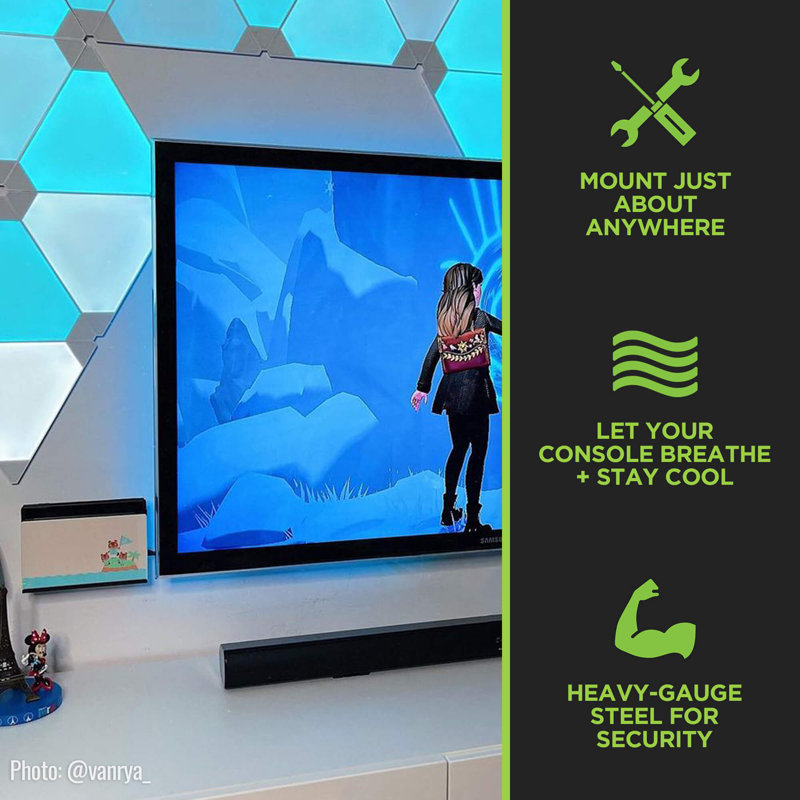 Support mural pour console et interrupteur OLED HIDEit