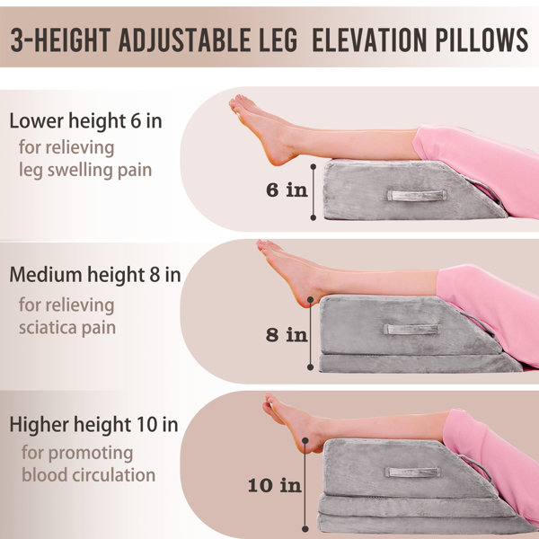Adjustable Leg Elevation Pillows for Swelling after Surgery