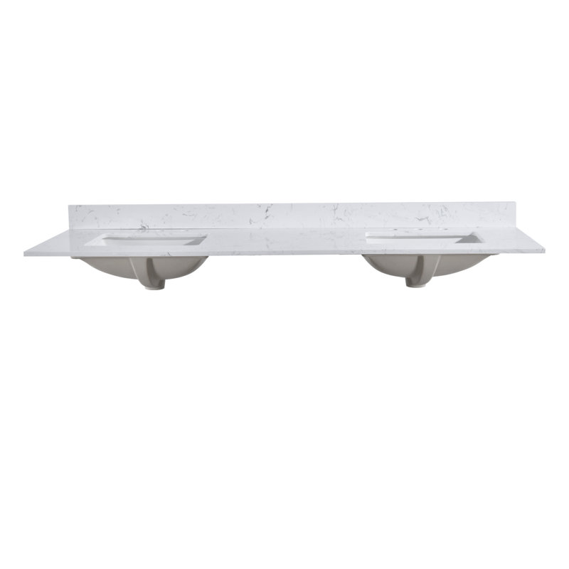72 Marble 2 Double Bathroom Vanity Top Sink Included Sink