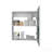 Medicine Cabinet With Mirror Door 20.5" High Cabinet Organizer With Two Interior Shelves  For Bathroom, Kitchen, Mudroom-1043820404