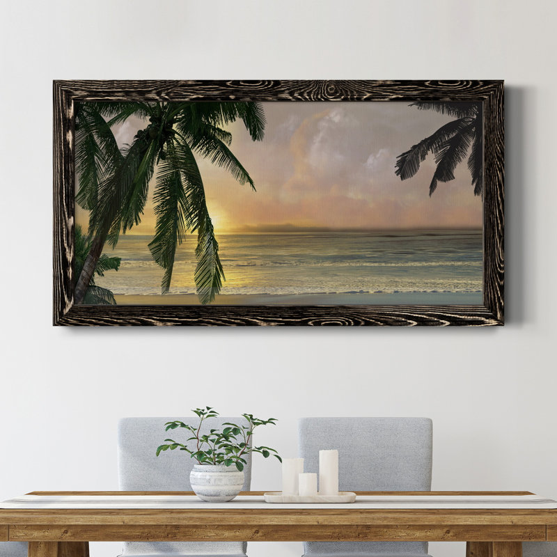 " Sunset Cove I ", Black Framed