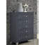 Commode en velours gris Dante