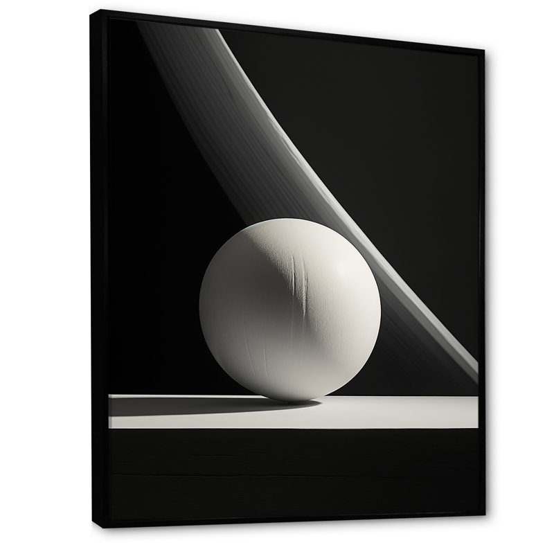 Bowling ivory impact sur toile, H 32 po x l 16 po x P 1 po, Cadre flottant noir