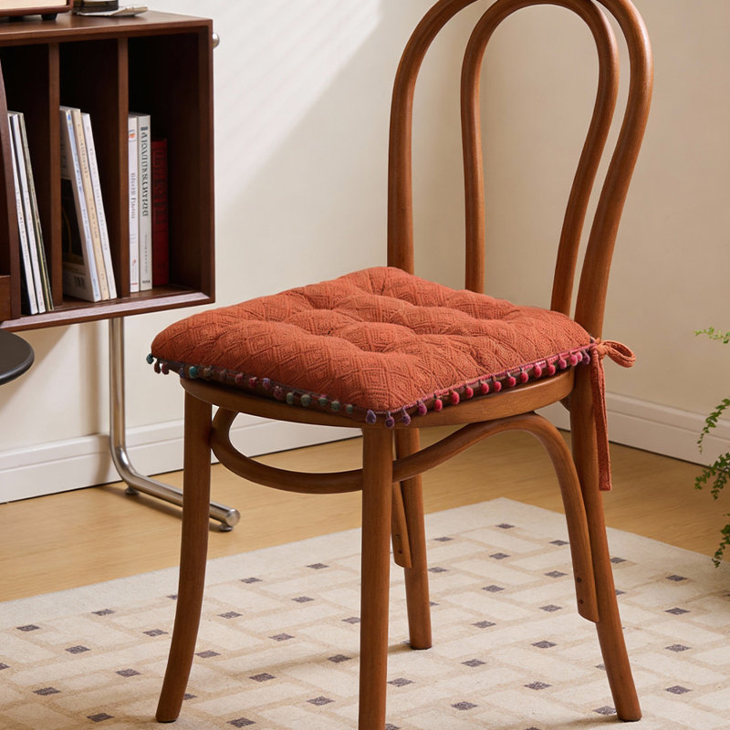 Square Dining Chair Cushion, Orange