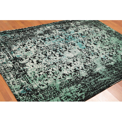 Tapis aqua crocheté à la main Higley