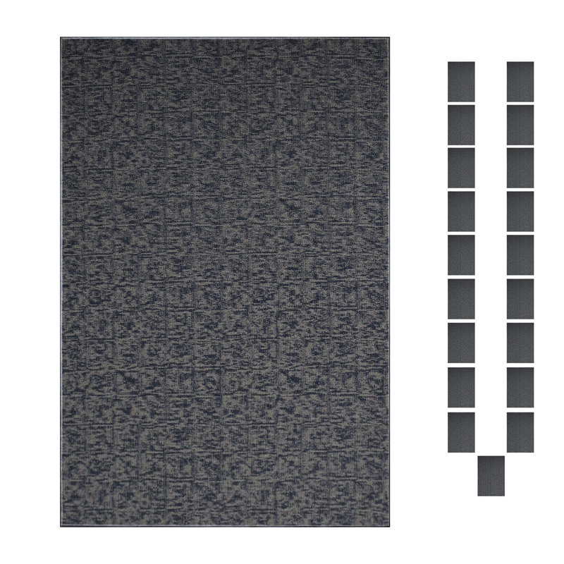Ensemble de tapis intérieur / extérieur en nylon touffeté à la machine Rorge, Octogone 2 pi