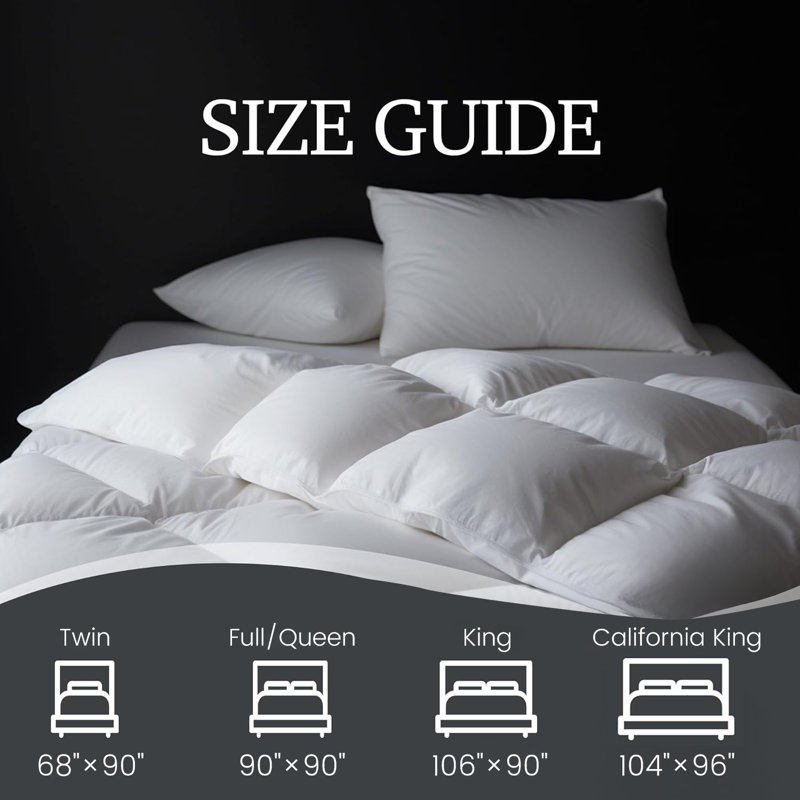 100% Cotton Duvet Insert All Season Hotel Luxury Feather Down Bedding Comforter, Twin