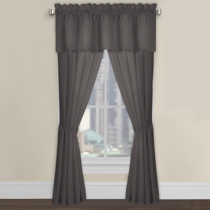 Panneau de rideau simple semi-diaphane avec passe-tringle Colvert, L 42 po x L 63 po, Gris