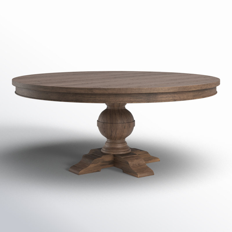 Chatham Downs Round Solid Wood Dining Table, 31" H x 48" W x 48" L, Weathered Teak