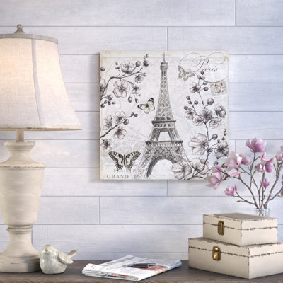 «Paris in the Springtime: Eiffel Tower», impression sur toile tendue