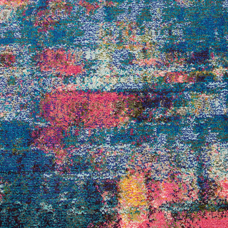 Velva Abstract Indoor Rug, Round 7'10"